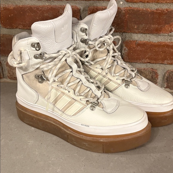 adidas White and Tan Ankle Boots - Picture 3 of 9